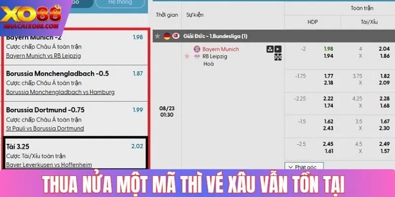 Thua nửa một mã thì vé xâu vẫn tồn tại